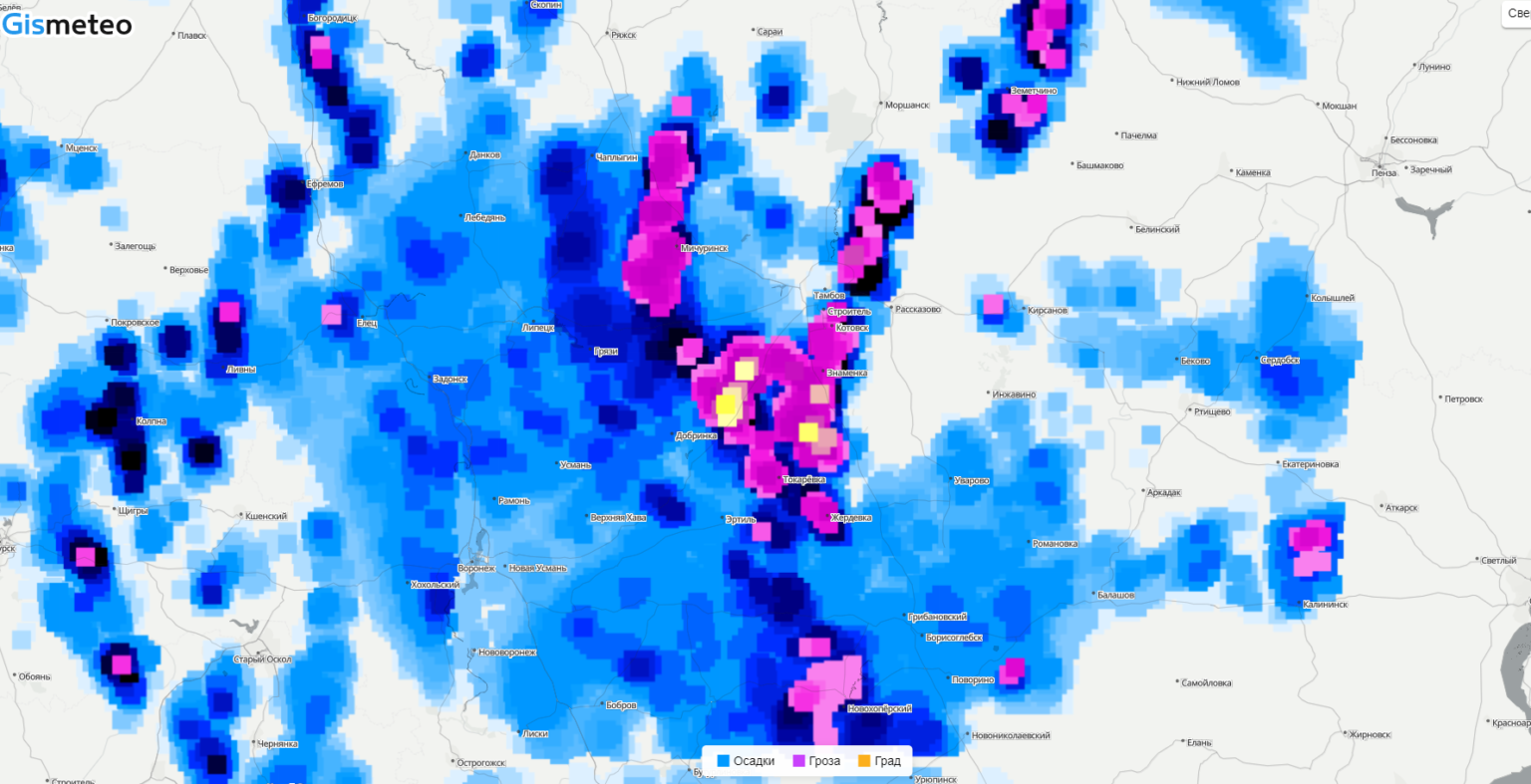 GISMETEO Радар Гисметео — реальный инструмент наукастинга